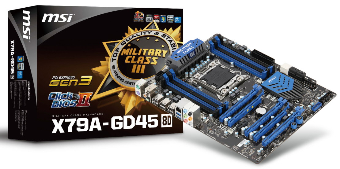 MSI Debuts the X79A-GD45 (8D) LGA 2011 Motherboard