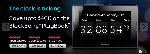 Blackberry Playbook 16GB, 32GB, 64GB On Sale for $299