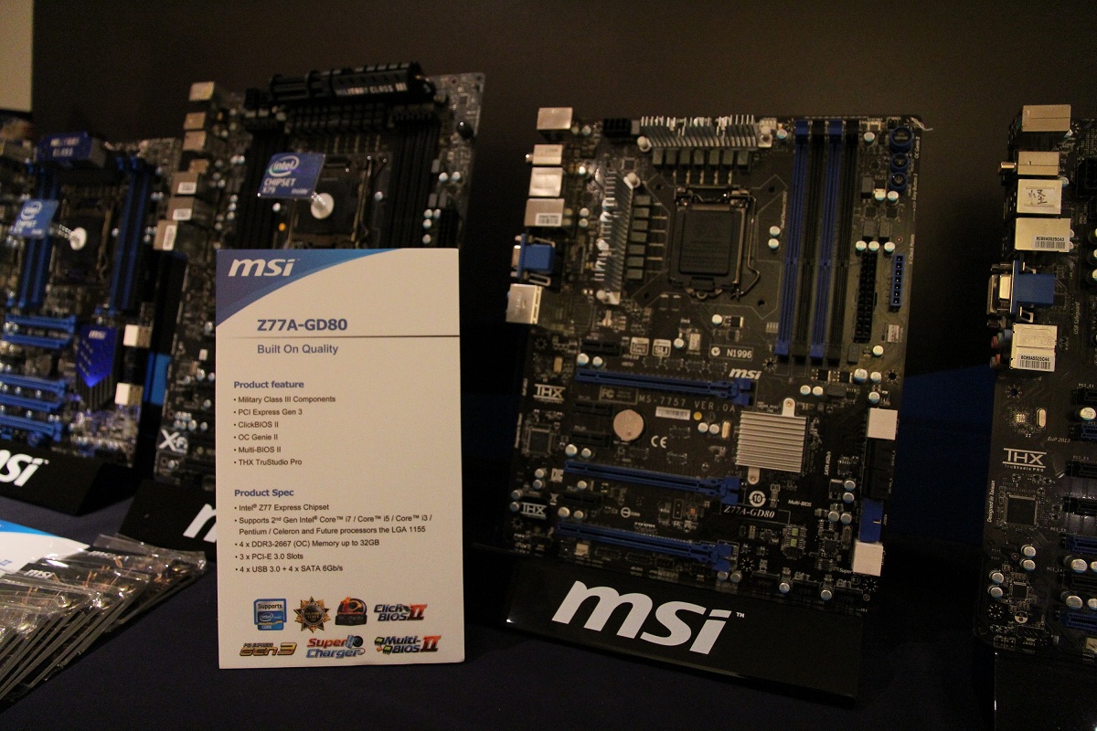 MSI Z77 Motherboards at CES 2012