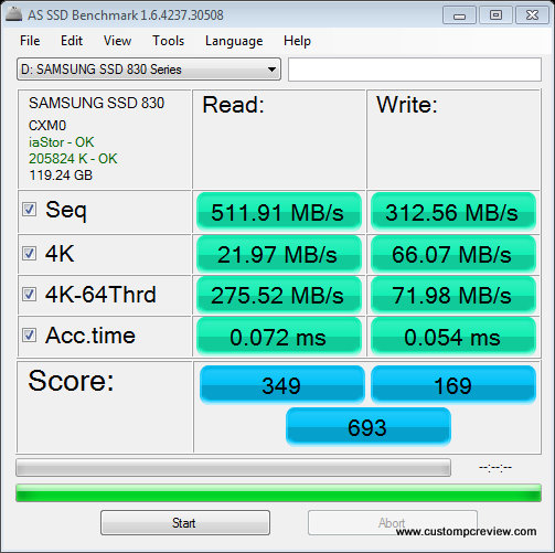 samsung 830 128gb as ssd