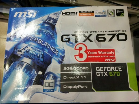 MSI GeForce GTX 670 Box Leaked