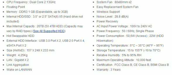 synology diskstation ds1512 plus specifications