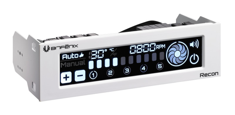BitFenix Introduces Recon White Fan Controller, Spectre Pro White LED Fan