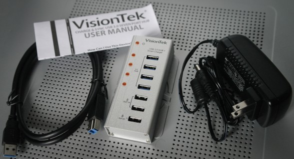 visiontek charge sync usb 3.0 seven port hub-7