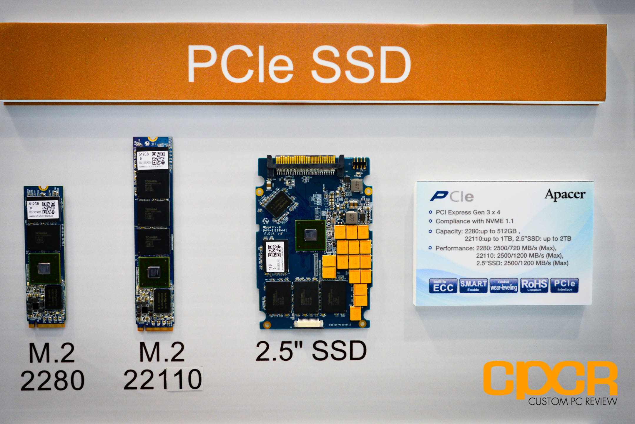 Computex 2015: Apacer Displays PCIe Gen 3 x4 NVMe SSDs