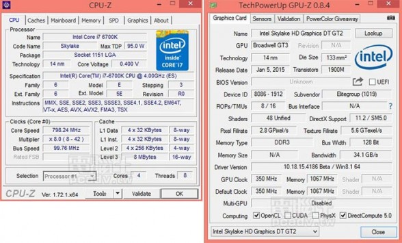 skylake cpu-z