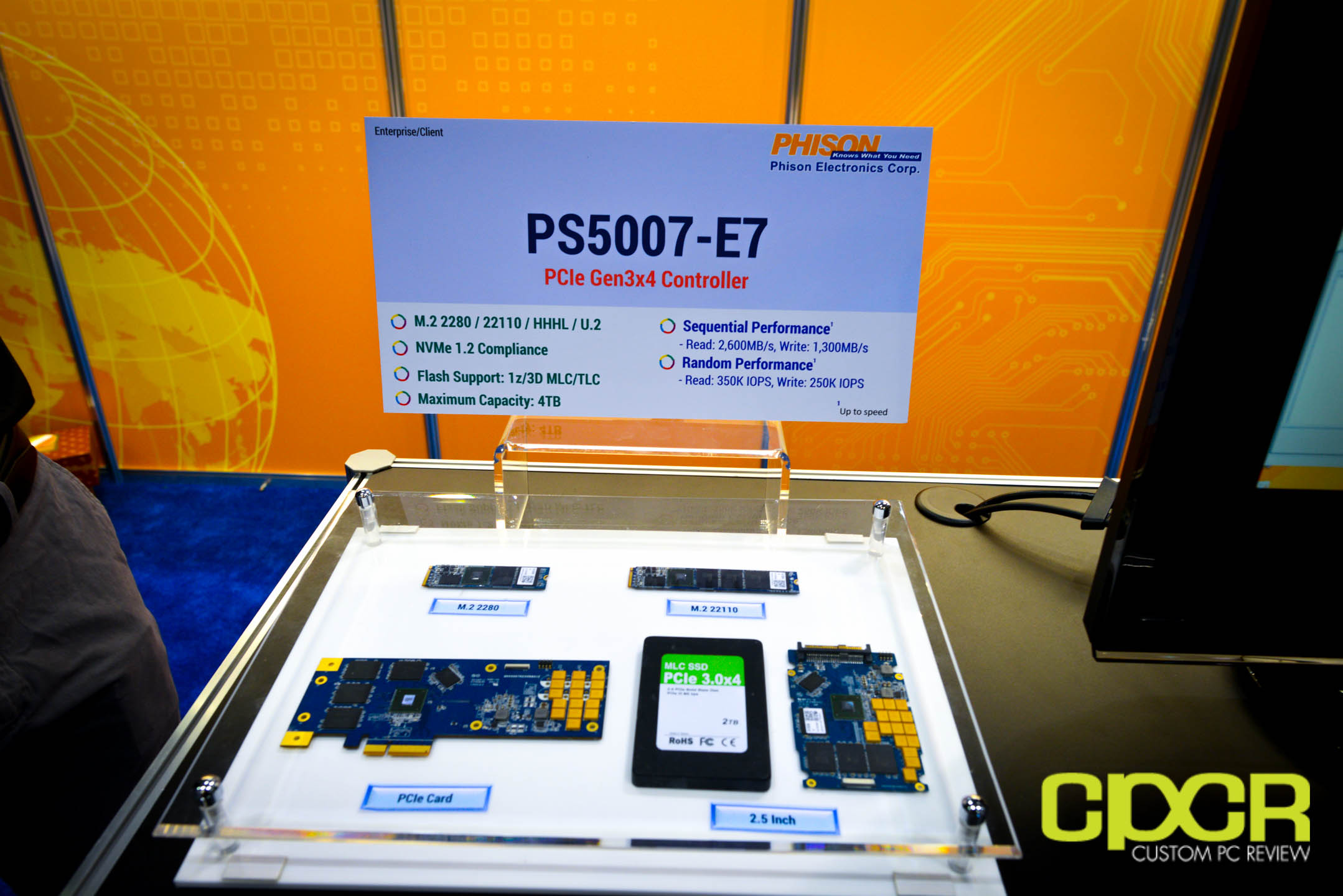 FMS 2015: Phison Displays E7 PCIe Gen 3 x4 NVMe 1.2, S11 DRAM-Less SSD Controller