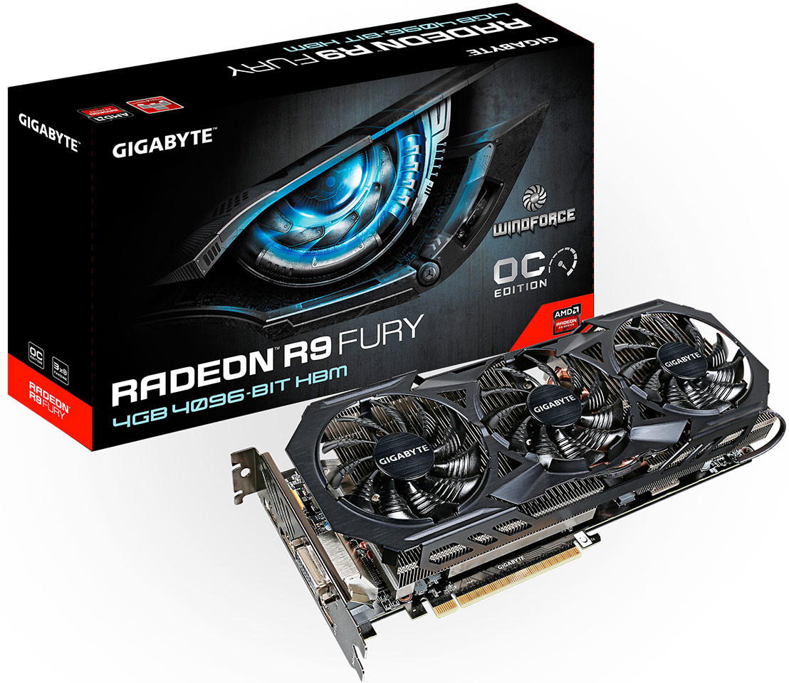 GIGABYTE Launches R9 Fury WindForce and GTX 980 WaterForce Graphics Cards