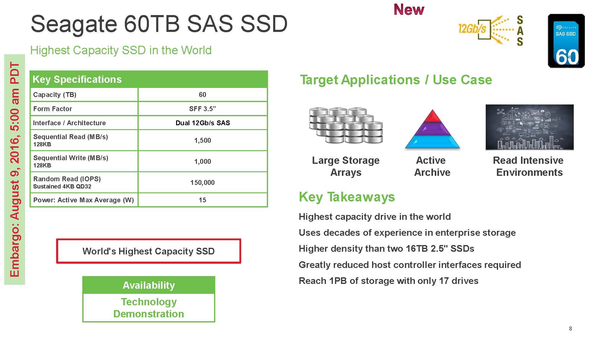 Seagate Unveils 60TB SAS SSD, Claims Highest Capacity Drive in the World
