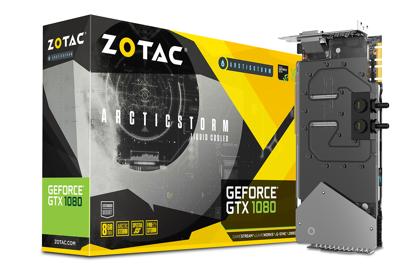 ZOTAC Announces GeForce GTX 1080 ArcticStorm Liquid-Cooled Graphics Card