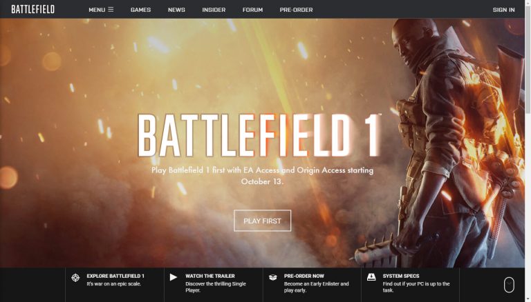 Battlefield 1 Play First Trial Now Live – 10 Hours of Gameplay Available