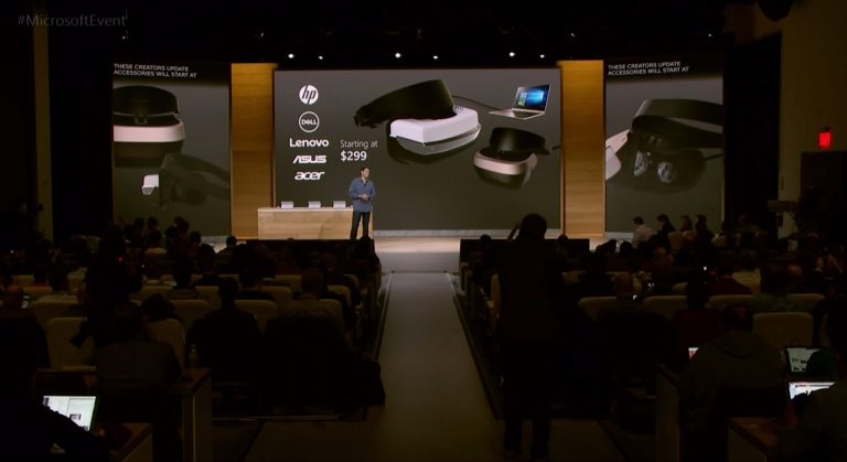 Microsoft Announces $299 VR Headsets Supporting Windows 10 Creator’s Update
