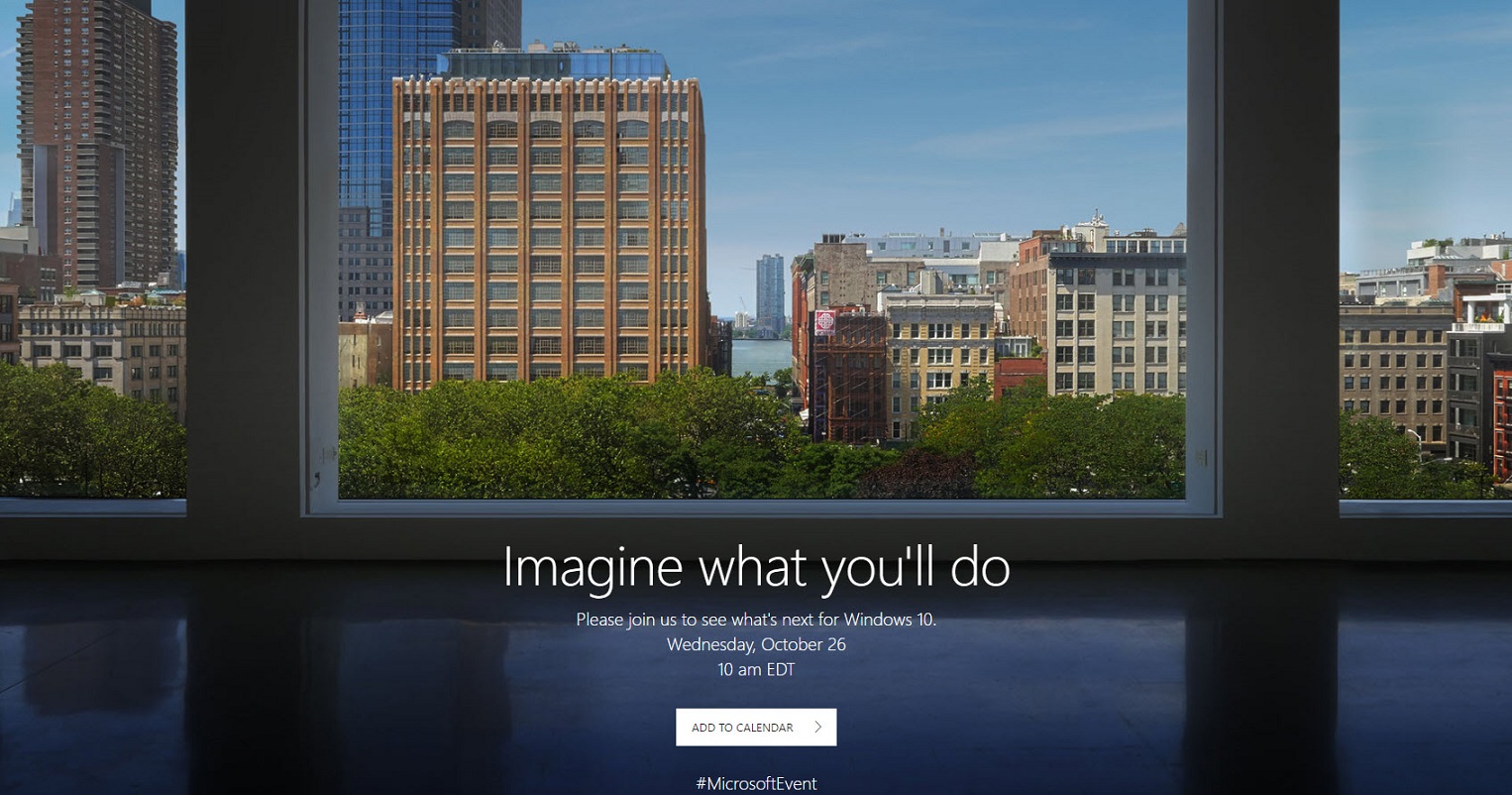 Microsoft Holding Windows 10 Press Event on October 26