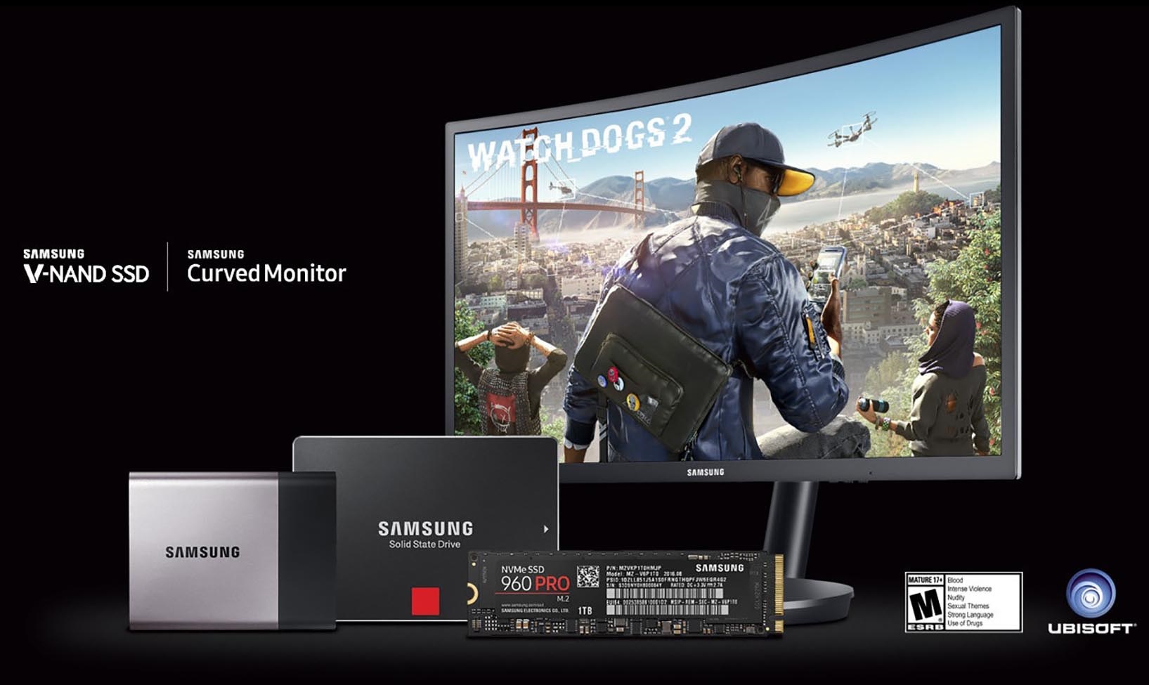 Samsung Bundling Watch Dogs 2 with Select Samsung SSDs, Curved Gaming Monitors