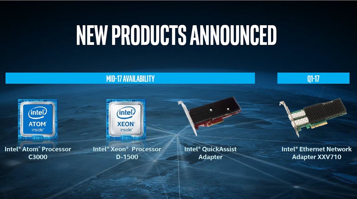 Intel Announces Atom C3000 Denverton CPU: Up to 16-Cores, 10GbE Support, 8.5w Power Consumption