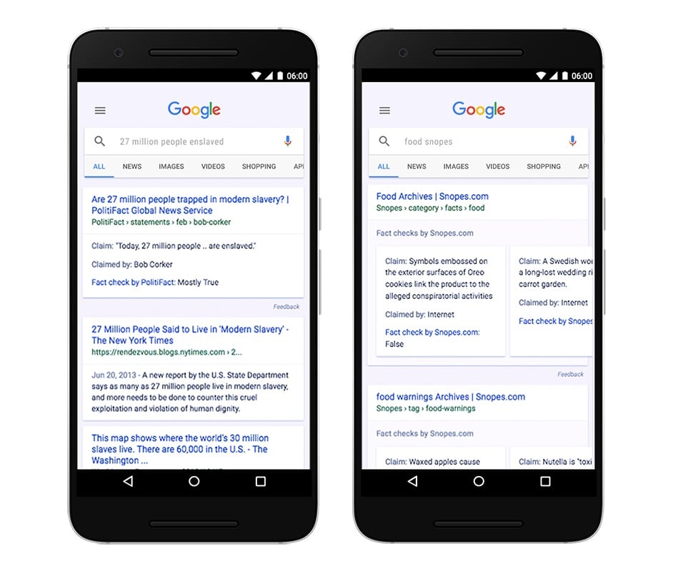 Google Adds Fact Checking to Search Results, Attempts to Combat Fake News