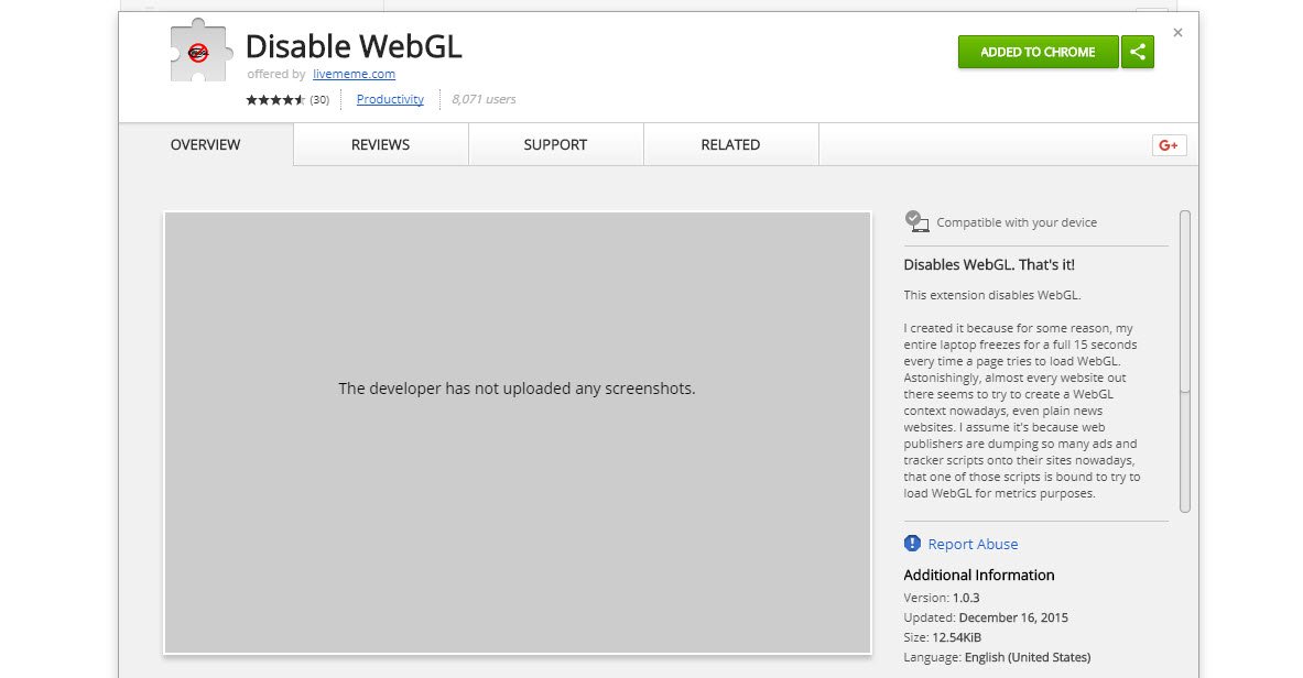 webgl download chrome