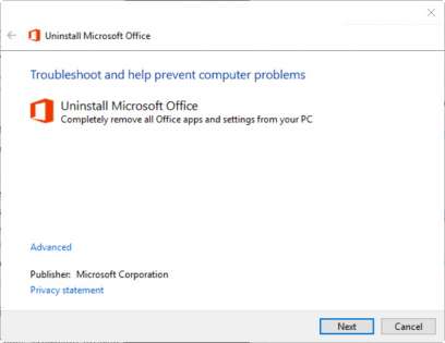ms office uninstall cleanup