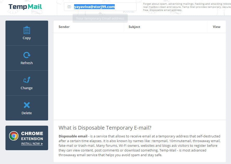 Disposable email