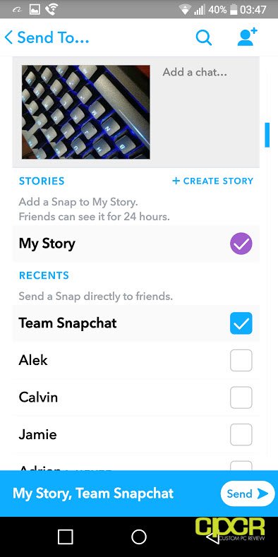 upload pictures gallery snapchat custom pc review screen 00