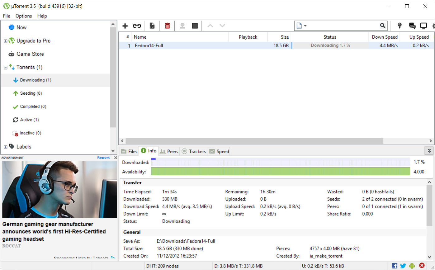 torrent download client