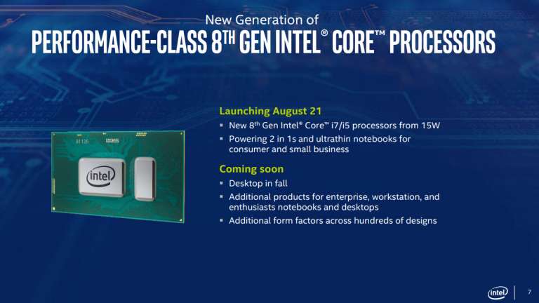 Intel Announces Kaby Lake R 8th Generation Core Processors