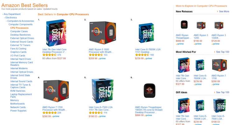 AMD’s Ryzen Threadripper Makes Amazon’s Bestsellers List as Pre-Orders Open