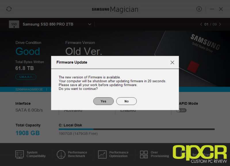 samsung magician rapid mode not supported