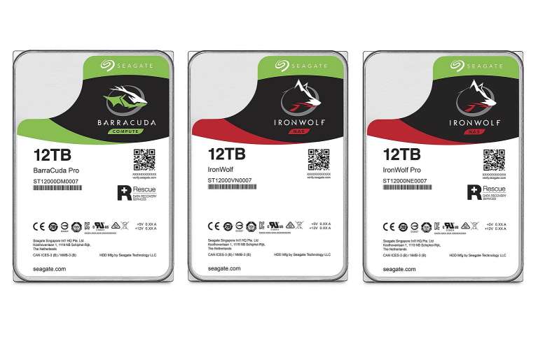 Seagate Announces 12TB BarraCuda Pro, IronWolf, and IronWolf Pro HDDs