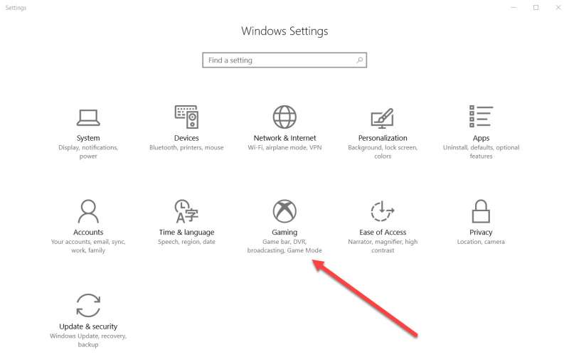 windows settings menu screenshot 1