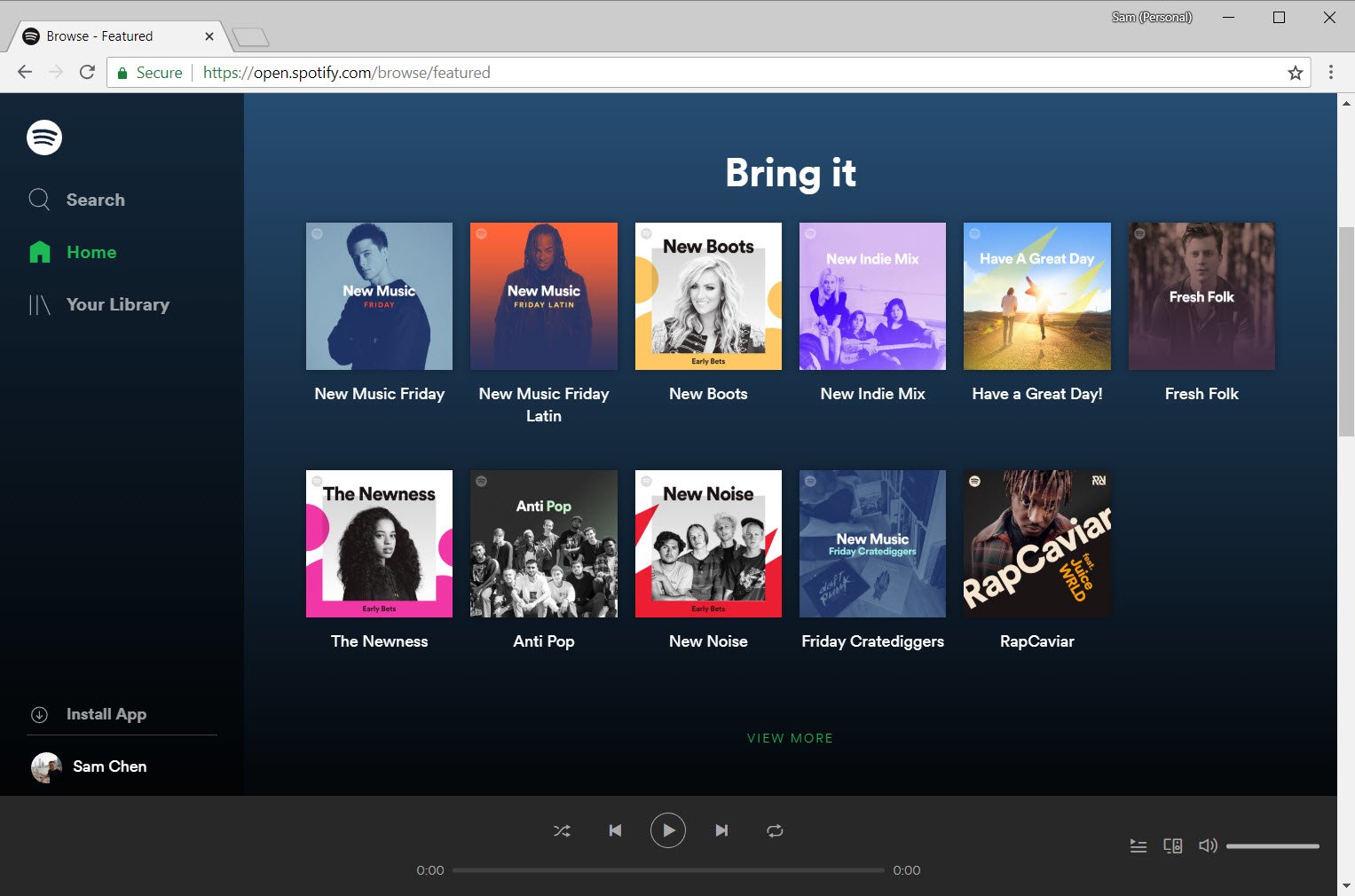 Spotify Web Player